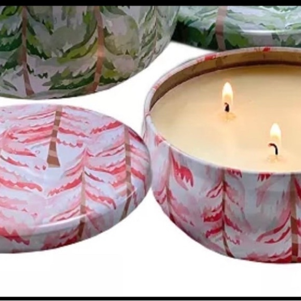 Macy's Festive Candle Holder Set - Green and Pink